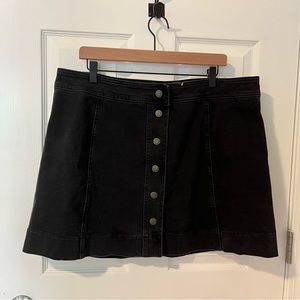Black Denim Madewell Skirt